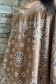 Kasbah Bubble Cotton Bandana Peasant Dress Hazelnut